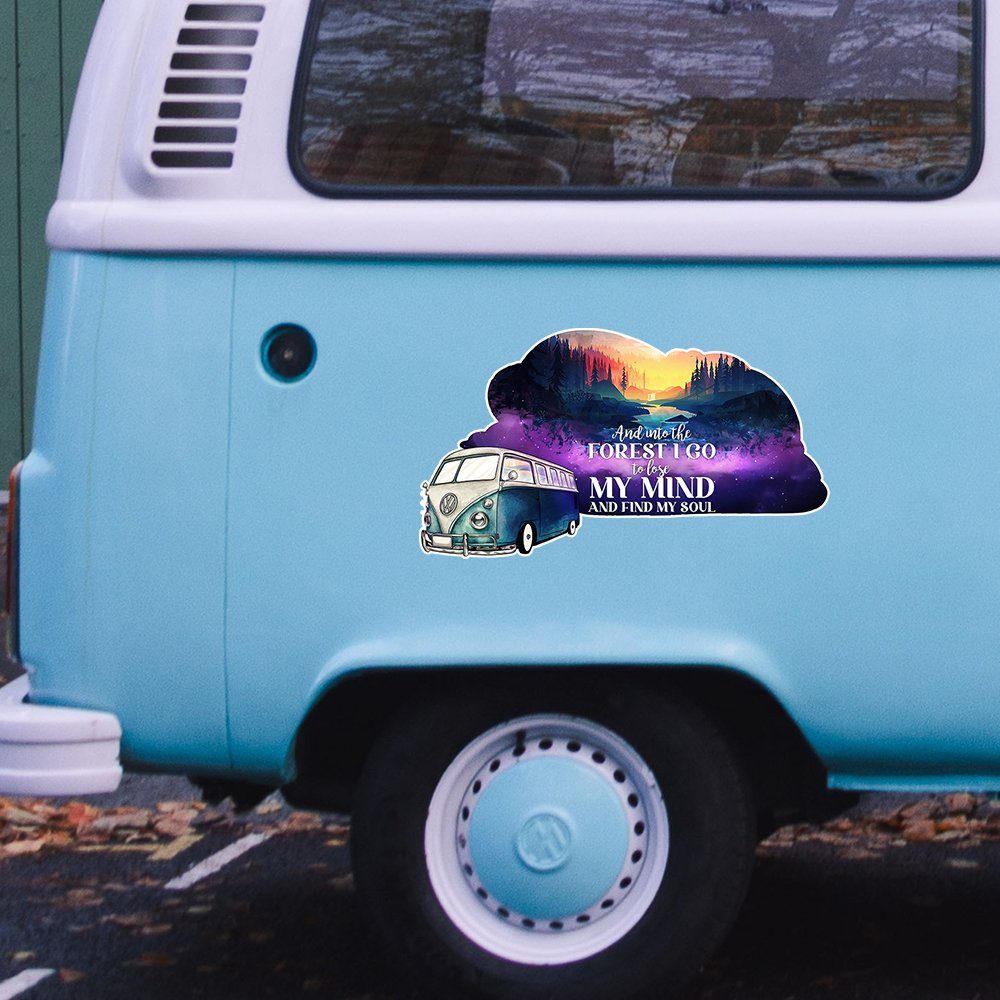 Camper Van Wrap And Into The Forest I Go To Lose My Mind And Find My Soul BNT513VW