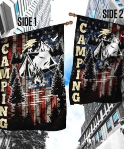 camping american flag 8243