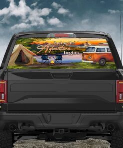 Camping And So The Adventure Begins Rear Window Decal MBH83CD