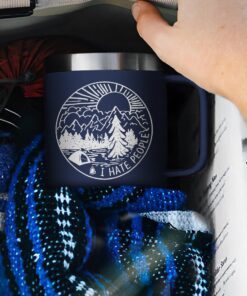 camping insulated coffee mug campfire mug forest camping gift qtr191cm 4789