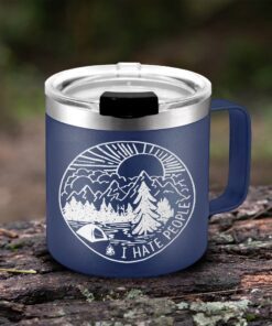 camping insulated coffee mug campfire mug forest camping gift qtr191cm 7758