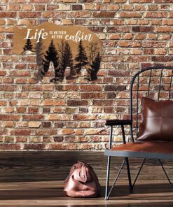 camping metal sign life is better at the cabin bear metal sign trn1445ms 6395