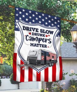 camping trailer flag drive slow drunk campers matter lha1998f 7594