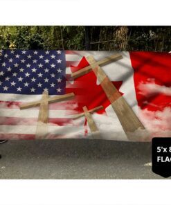 canada and american christian cross grommet flag lha2075gf 6821