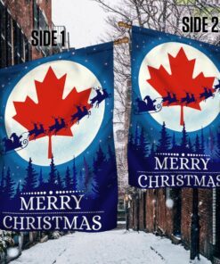 canada christmas flag santa sleigh tqn745f 5534