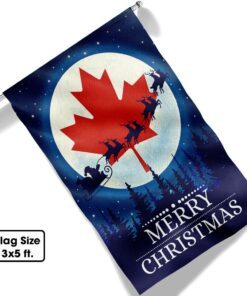 canada christmas flag santa sleigh tqn745f 8671