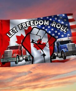 Canada Freedom Convoy 2022 Grommet Flag Let Freedom Roll DBD3299GF