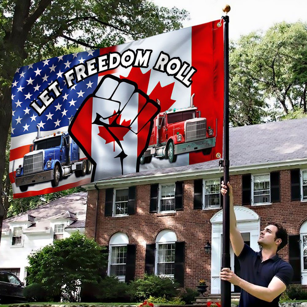Canada Freedom Convoy 2022 Grommet Flag Let Freedom Roll DBD3299GF - Image 3