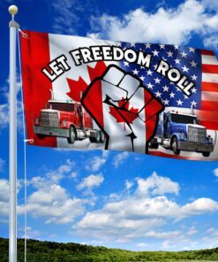 canada freedom convoy 2022 grommet flag let freedom roll dbd3299gf 8397