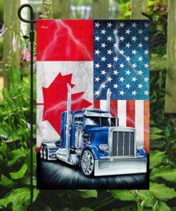 canada truck convoy. american canadian trucker. freedom convoy american canadian flag thn3747fv1 3628