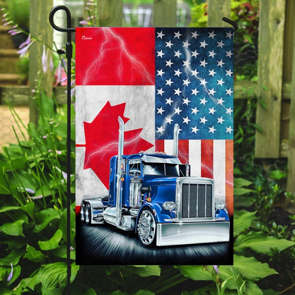 Canada Truck Convoy. American Canadian Trucker. Freedom Convoy American Canadian Flag THN3747Fv1 - Image 6