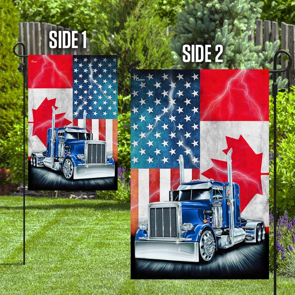 Canada Truck Convoy. American Canadian Trucker. Freedom Convoy American Canadian Flag THN3747Fv1 - Image 7