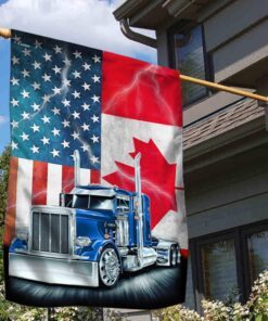 canada truck convoy. american canadian trucker. freedom convoy american canadian flag thn3747fv1 5680