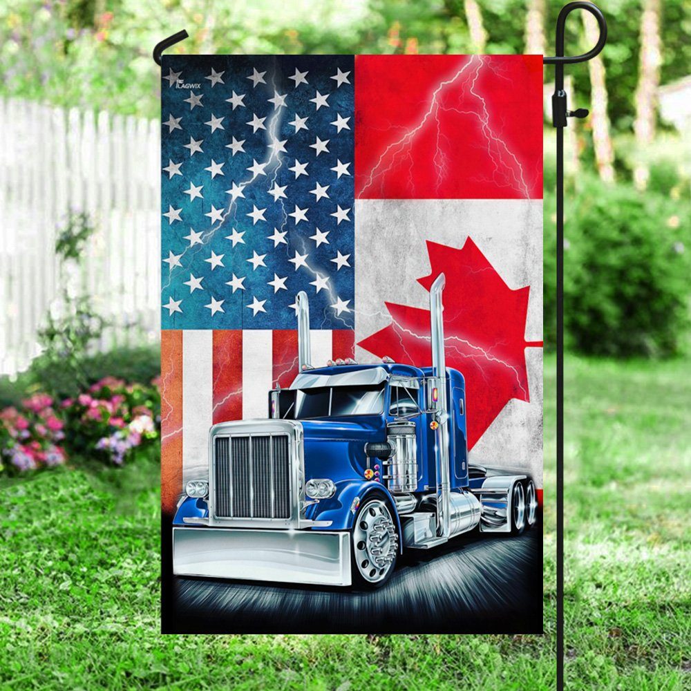 Canada Truck Convoy. American Canadian Trucker. Freedom Convoy American Canadian Flag THN3747Fv1 - Image 5