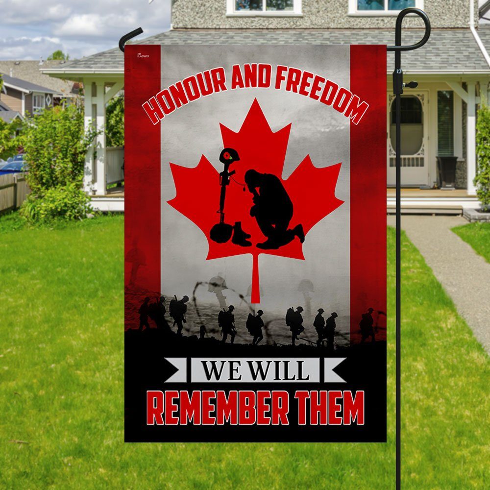 Canada Veteran Flag Honour And Freedom We Will Remember Them TQN185F - Image 4