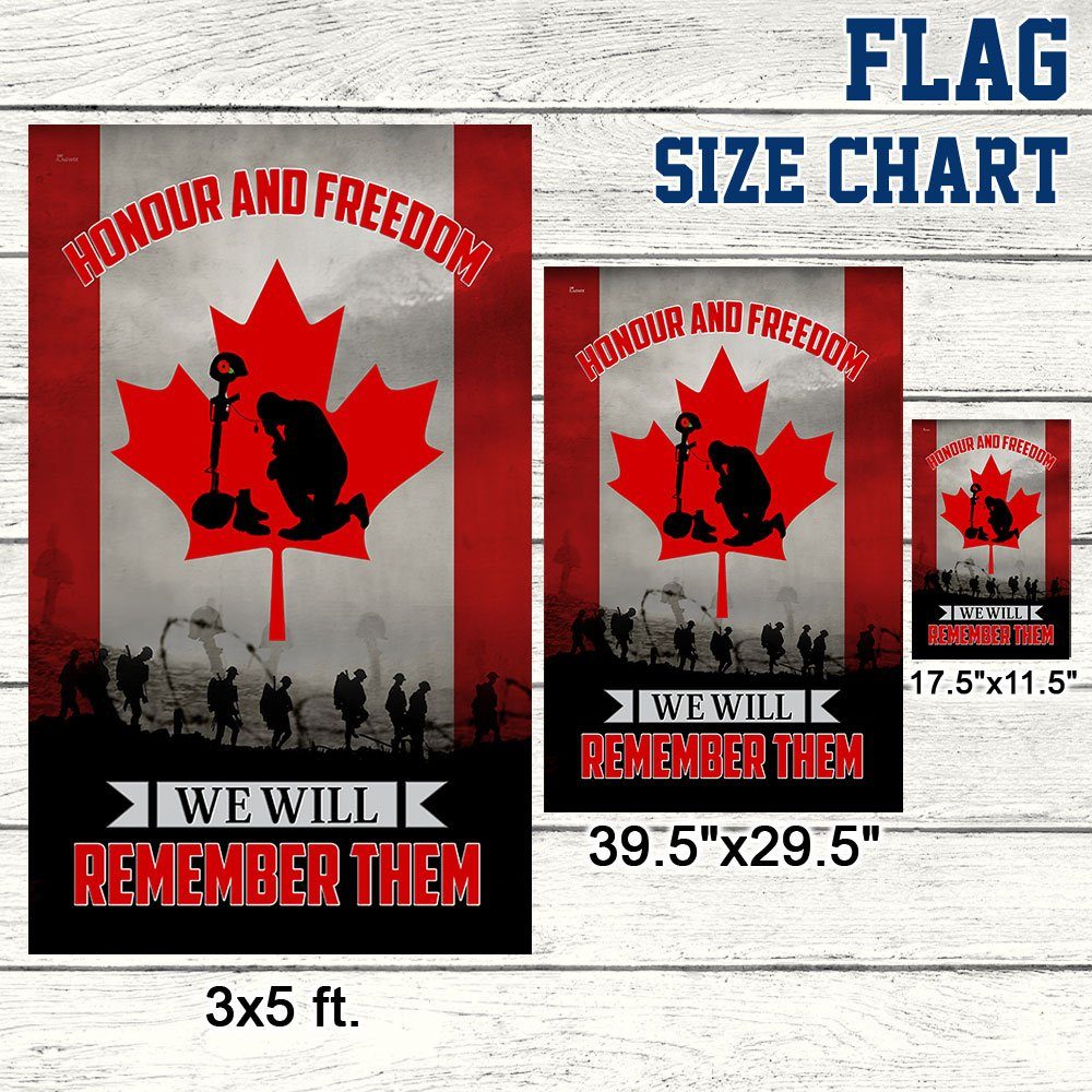 Canada Veteran Flag Honour And Freedom We Will Remember Them TQN185F - Image 7