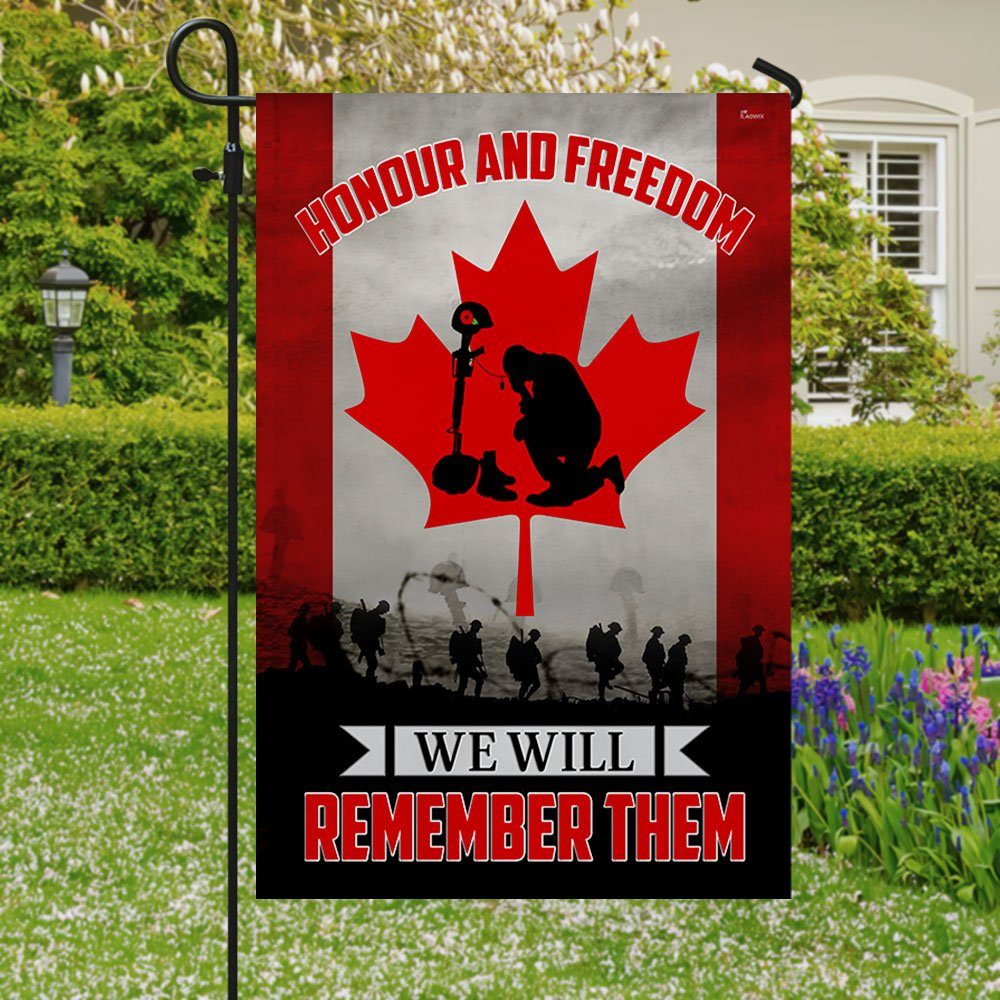 Canada Veteran Flag Honour And Freedom We Will Remember Them TQN185F - Image 5
