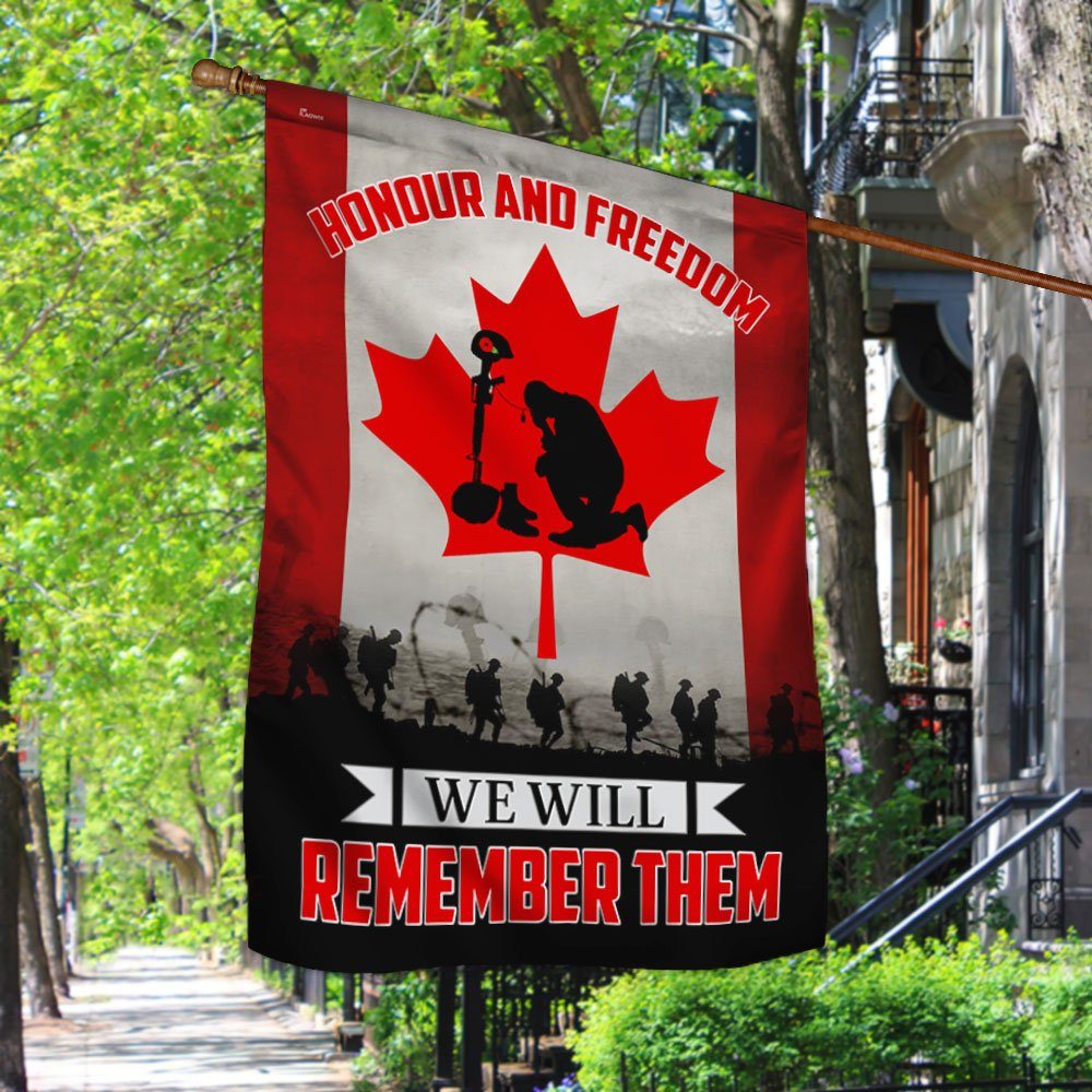 Canada Veteran Flag Honour And Freedom We Will Remember Them TQN185F - Image 2