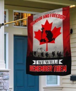 Canada Veteran Flag Honour And Freedom We Will Remember Them TQN185F