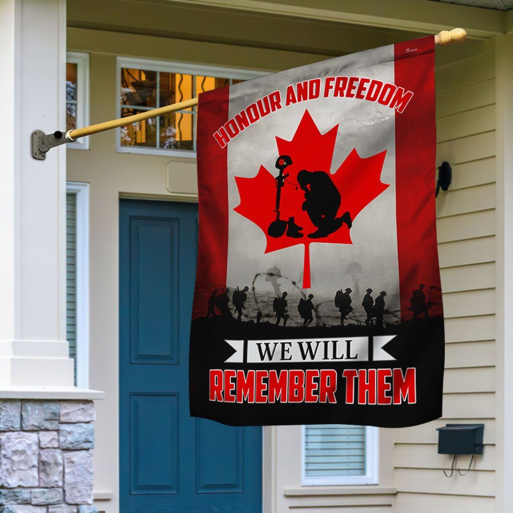 Canada Veteran Flag Honour And Freedom We Will Remember Them TQN185F