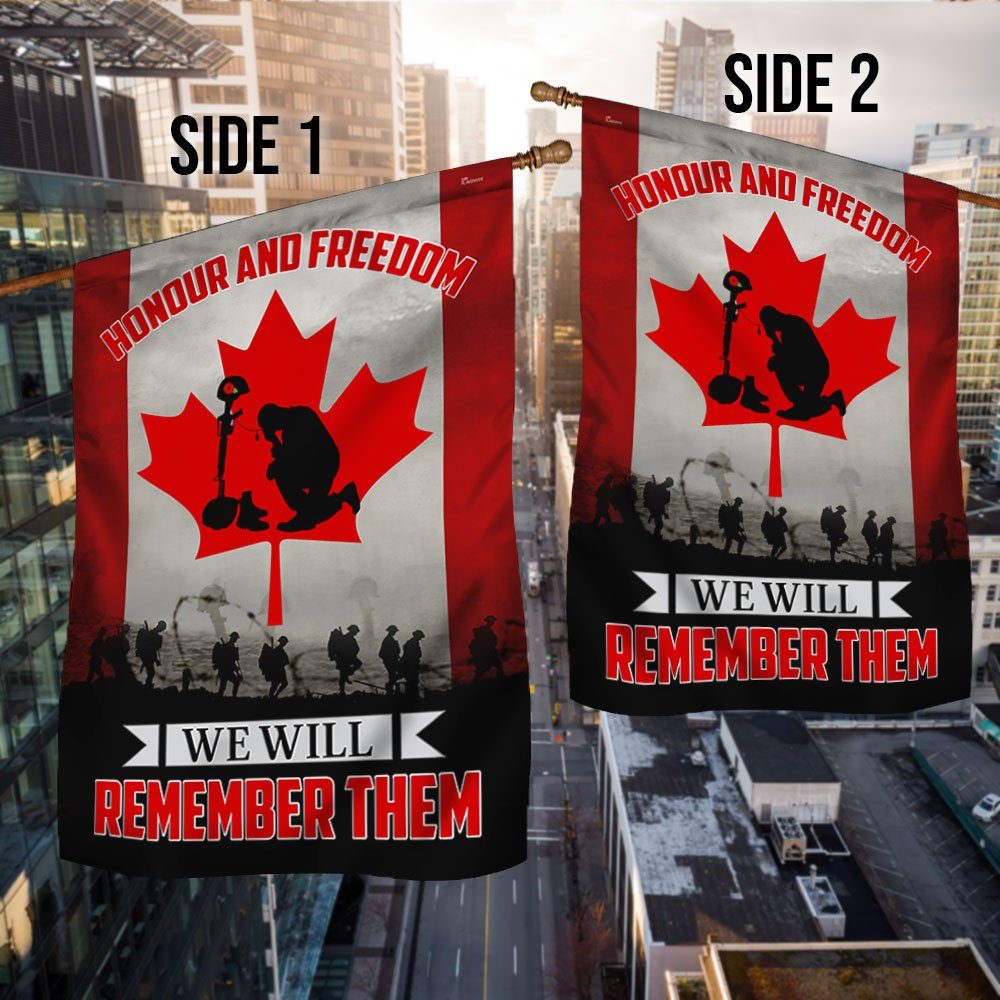 Canada Veteran Flag Honour And Freedom We Will Remember Them TQN185F - Image 3