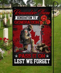 canada veteran flag remember them generation to generation lest we forget mln279f 5901