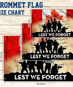 canada veteran lest we forget canadian soldier grommet flag mln1073gf 2481