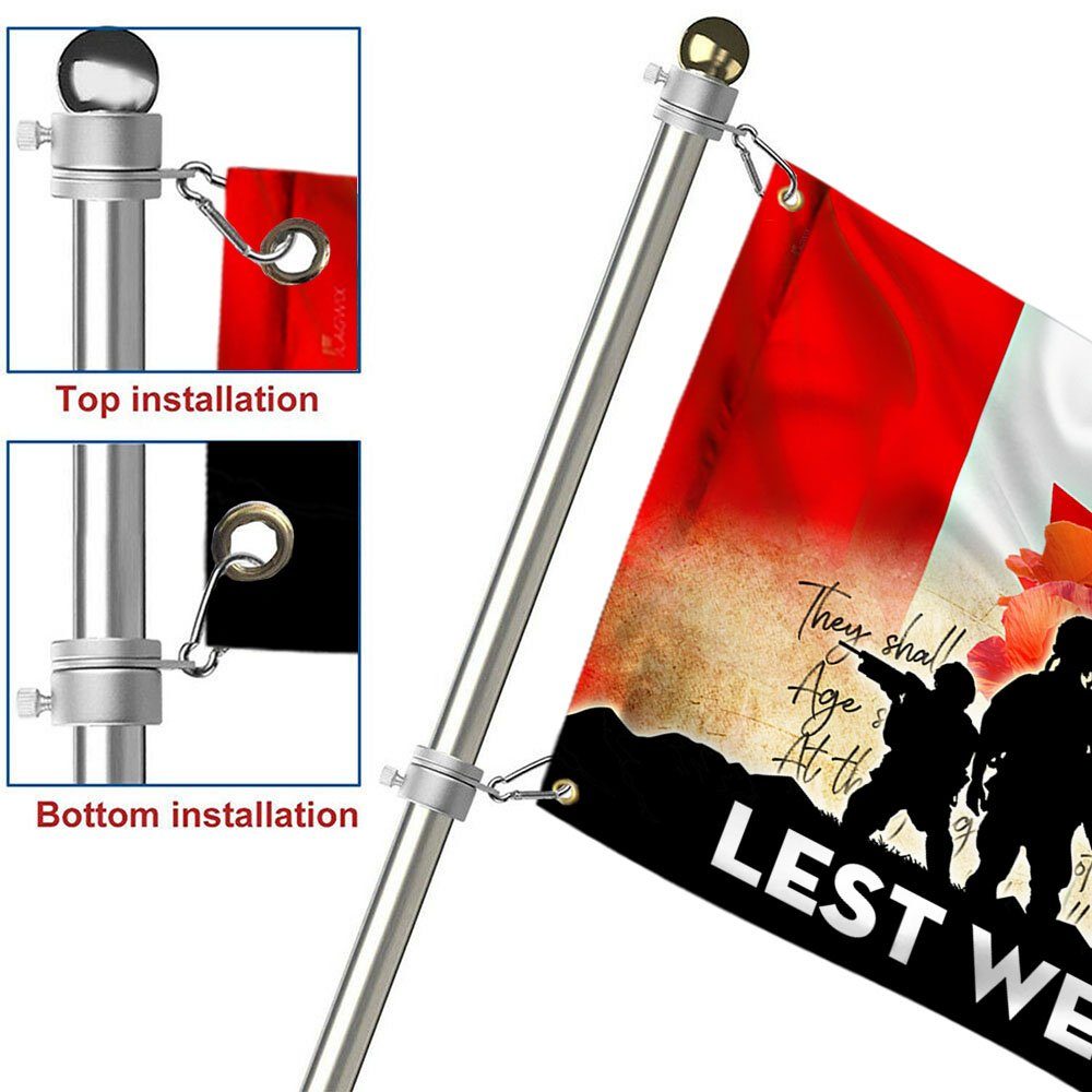 Canada Veteran Lest We Forget Canadian Soldier Grommet Flag MLN1073GF - Image 6