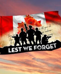 Canada Veteran Lest We Forget Canadian Soldier Grommet Flag MLN1073GF