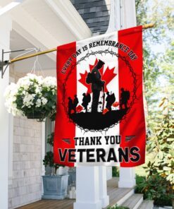 Canada Veterans Flag Every Day Is Remembrance Day TQN464F