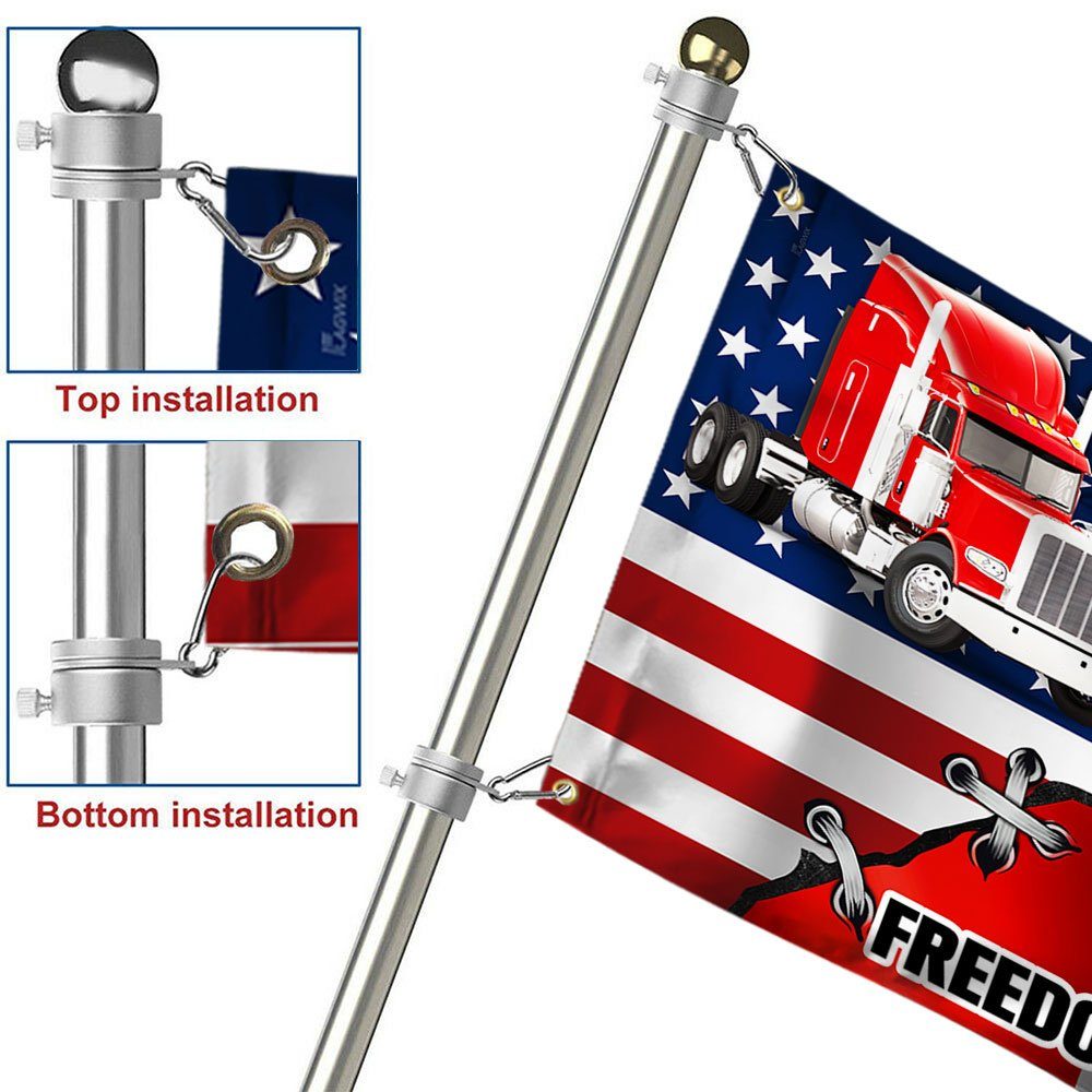 Canadian American Grommet Flag, Freedom Convoy 2022, Truckers For Freedom QNN196GFv3 - Image 6