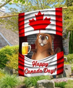 canadian flag happy beaver. happy canada day bnn233f 1788