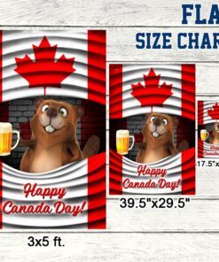 canadian flag happy beaver. happy canada day bnn233f 4174