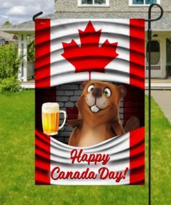 canadian flag happy beaver. happy canada day bnn233f 6315