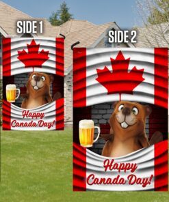 canadian flag happy beaver. happy canada day bnn233f 8926