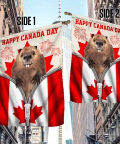 canadian flag happy canada day beaver canadian flag qtr181f 4281