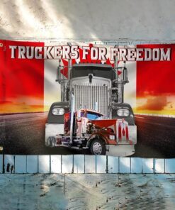 canadian freedom convoy, truckers for freedom, mandate freedom truck grommet flag thh3766gf 1652