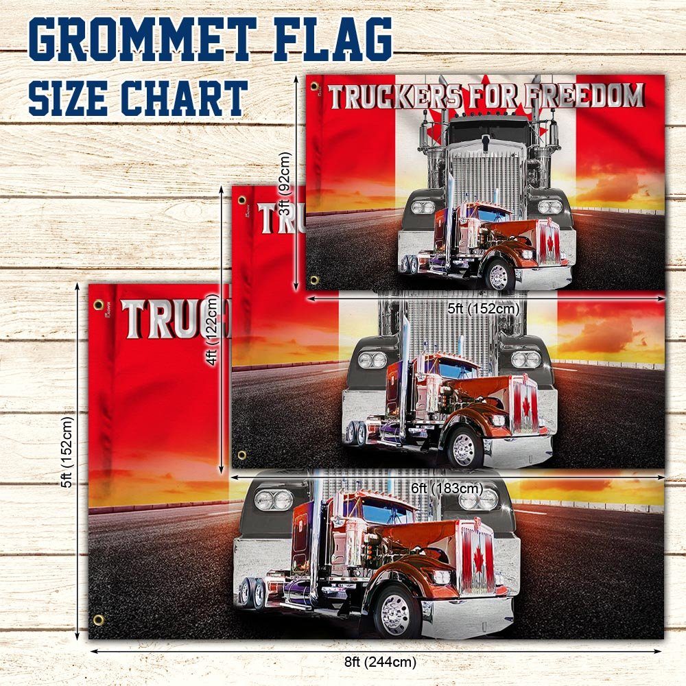 Canadian Freedom Convoy, Truckers For Freedom, Mandate Freedom Truck Grommet Flag THH3766GF - Image 5