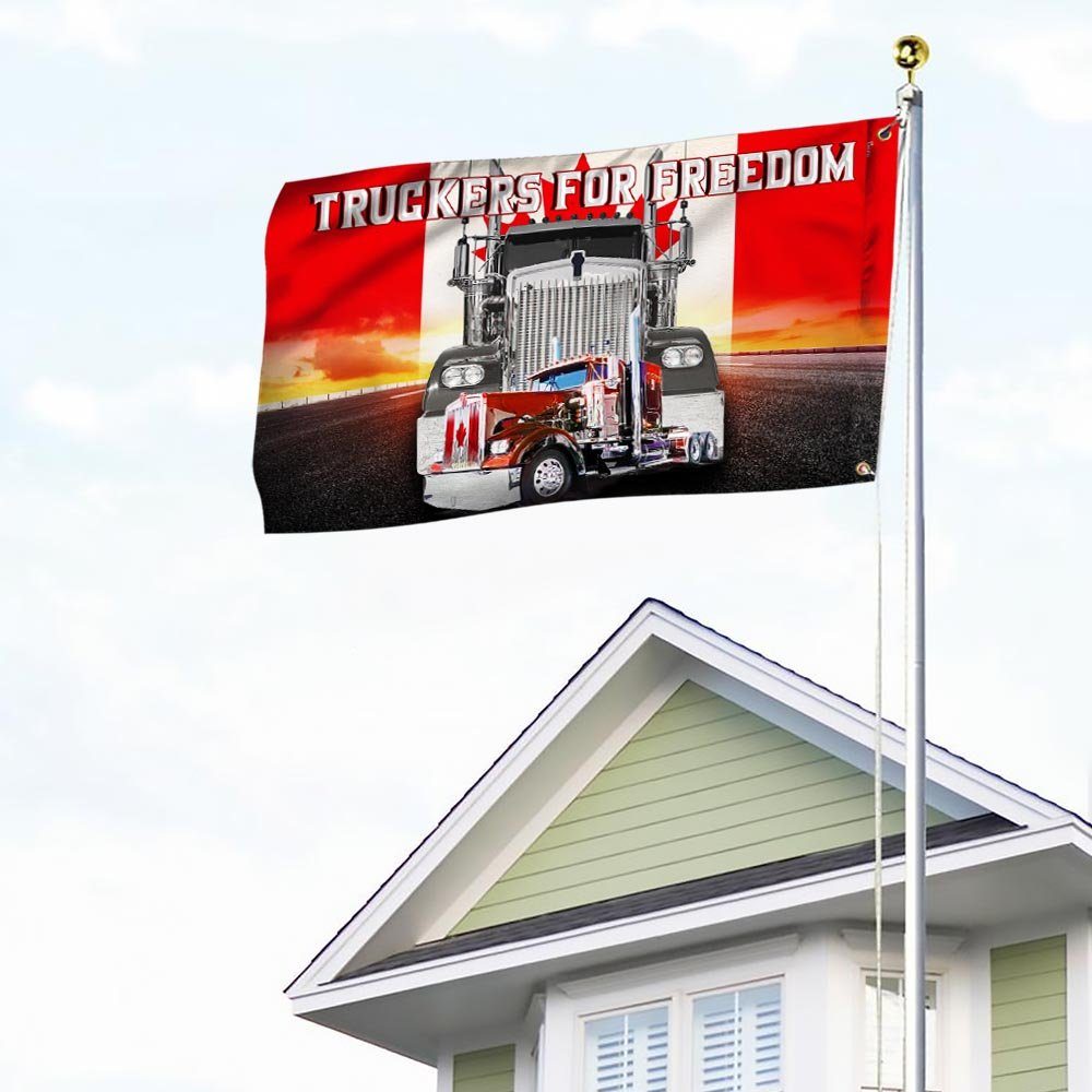 Canadian Freedom Convoy, Truckers For Freedom, Mandate Freedom Truck Grommet Flag THH3766GF - Image 4
