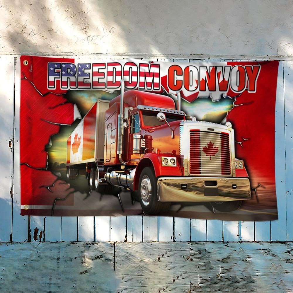 Canadian Freedom Convoy Flag, Truckers For Freedom, Mandate Freedom Truck Grommet Flag THH3750GFv3 - Image 3