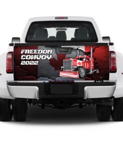 canadian trucker truck tailgate decal sticker wrap freedom convoy 2022 ddh3281td 1000