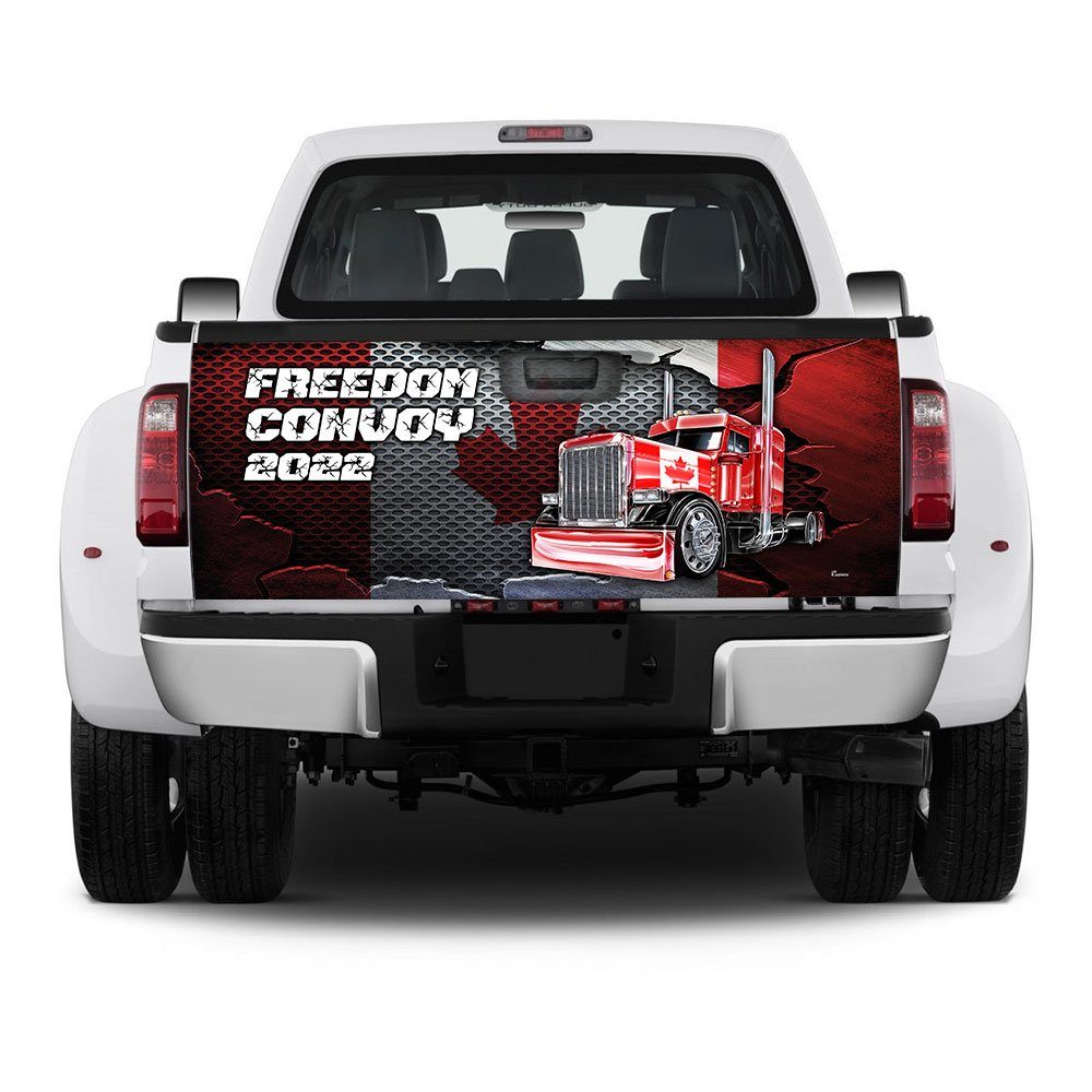 Canadian Trucker Truck Tailgate Decal Sticker Wrap Freedom Convoy 2022 DDH3281TD - Image 5