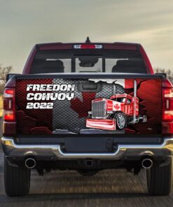 Canadian Trucker Truck Tailgate Decal Sticker Wrap Freedom Convoy 2022 DDH3281TD