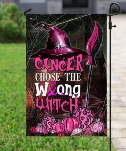 cancer chose the wrong witch flag 2120