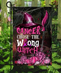 cancer chose the wrong witch flag 5694
