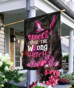 Cancer Chose The Wrong Witch Flag