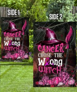 cancer chose the wrong witch flag 8653