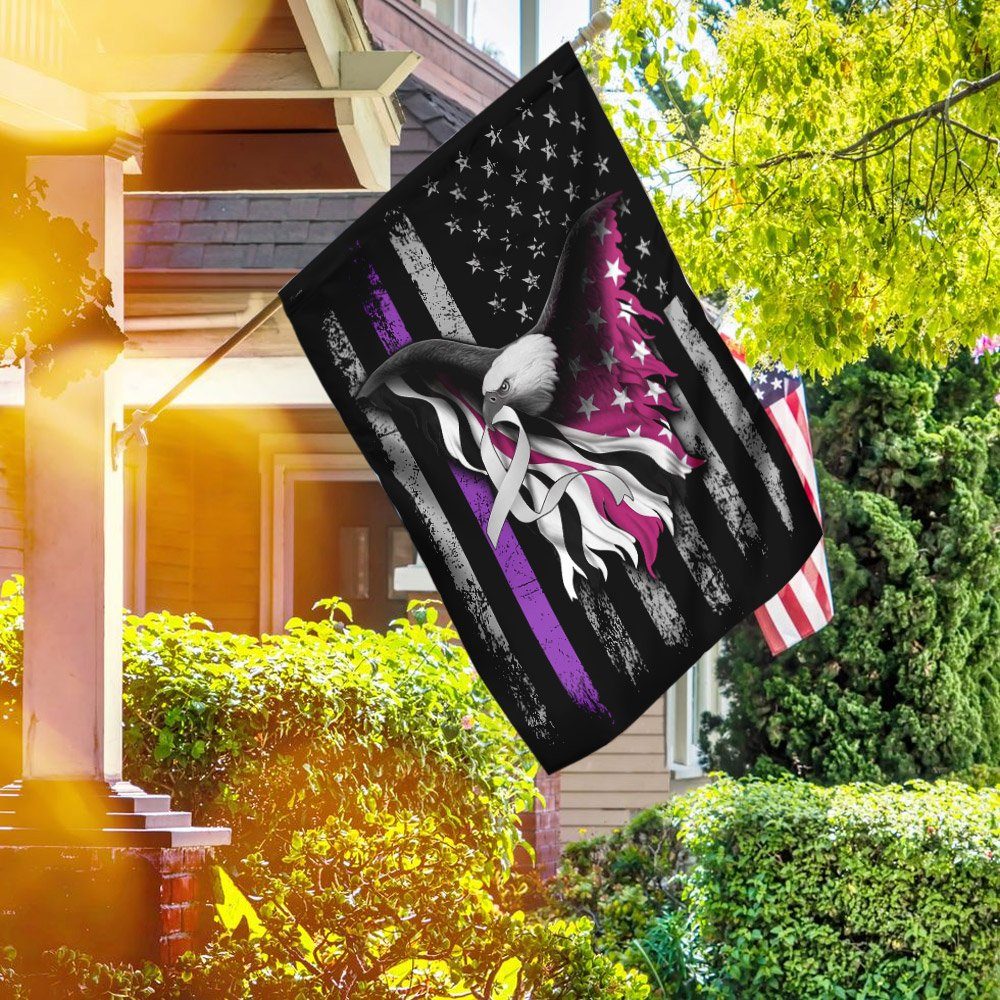 Cancer Ribbons Lung - Pancreatic - Breast Cancer Awareness Flag TRL179Fv2 - Image 5