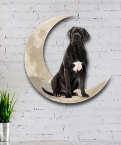 cane corso dog and moon hanging metal sign qnk879msv21 2196