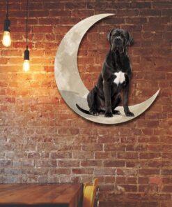 Cane Corso Dog And Moon Hanging Metal Sign QNK879MSv21